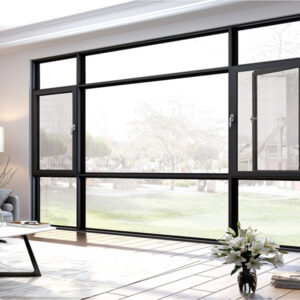 Semi-Concealed Framed Window with Integrated Screen
